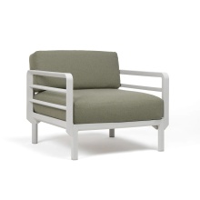 Outdoor fabric armchair with plastic frame D-Maximo