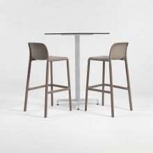 Stackable outdoor fiberglass polypropylene resin bar stool H-Faro