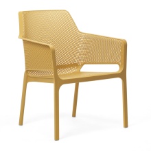 Polypropylene fiberglass garden chair with armrests M-Net Relax