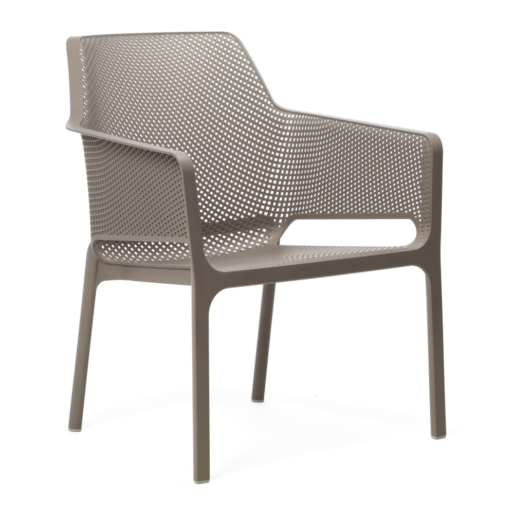 Polypropylene fiberglass garden chair with armrests M-Net Relax