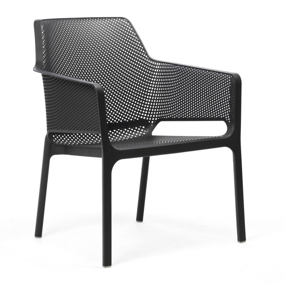 Polypropylene fiberglass garden chair with armrests M-Net Relax
