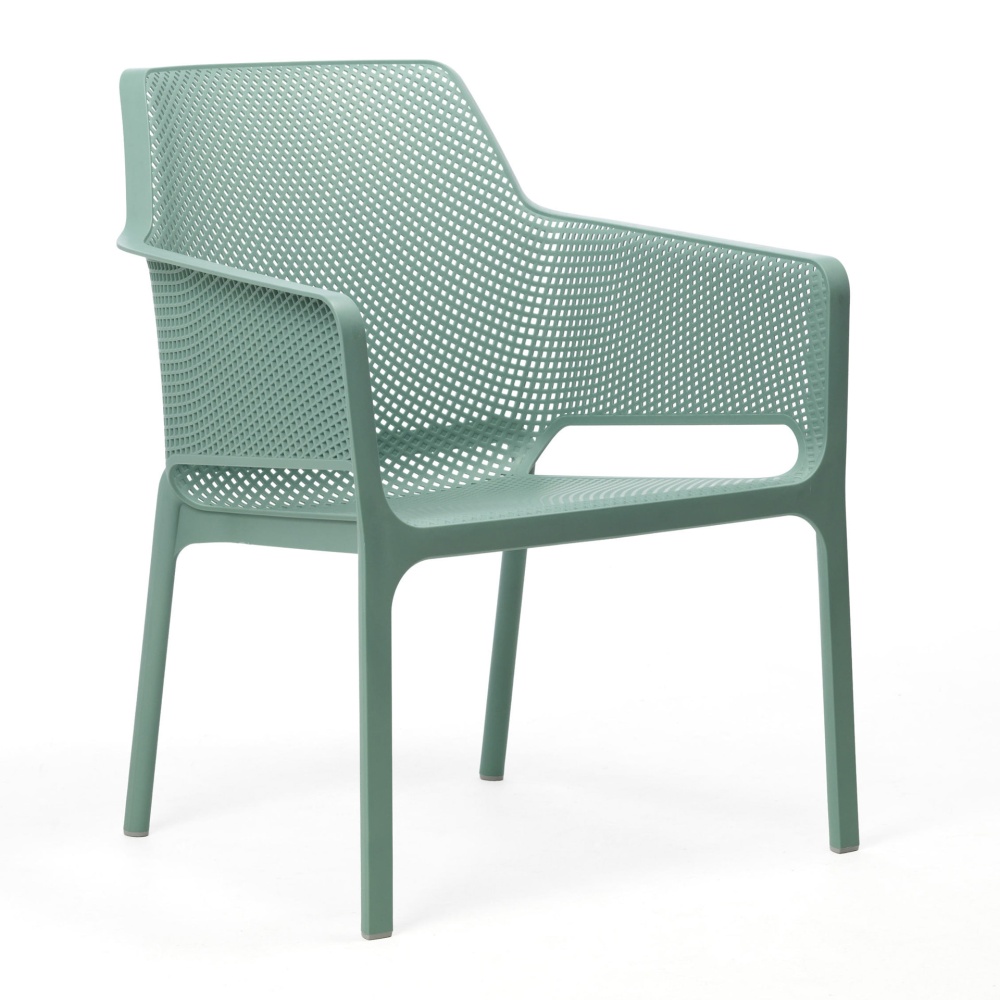 Polypropylene fiberglass garden chair with armrests M-Net Relax