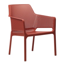 Polypropylene fiberglass garden chair with armrests M-Net Relax