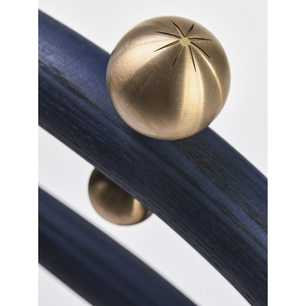 Chaise en bois courbé A-1880 Fuoco Blu