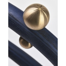 Chaise en bois courbé A-1880 Fuoco Blu