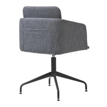 Upholstered swivel armchair with 4-spoke trestle base B-4064 Note 4