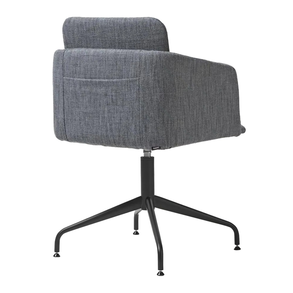 Upholstered swivel armchair with 4-spoke trestle base B-4064 Note 4