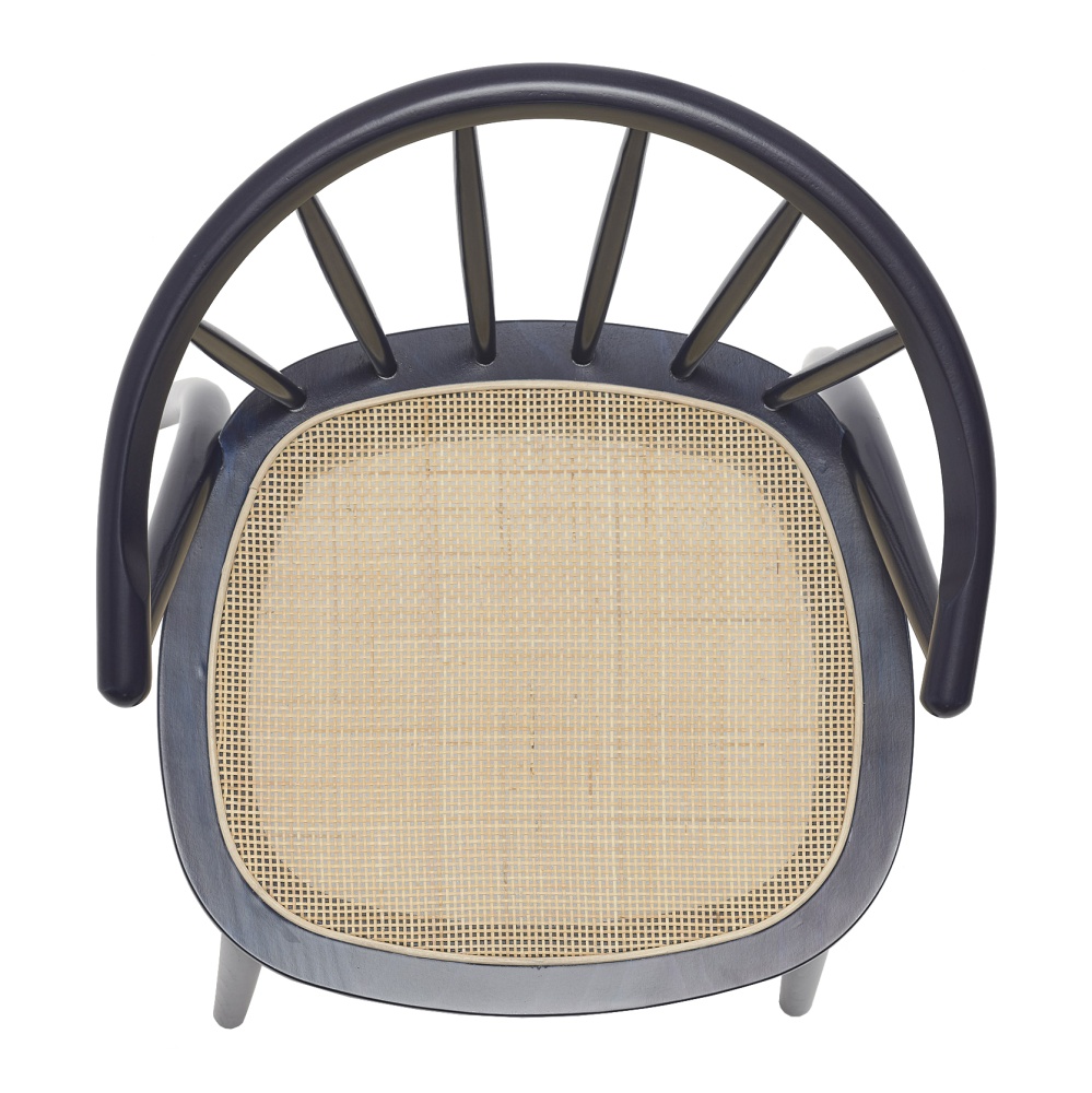 Fauteuil en bois avec assise tressée B-9824 Sudoku Erba