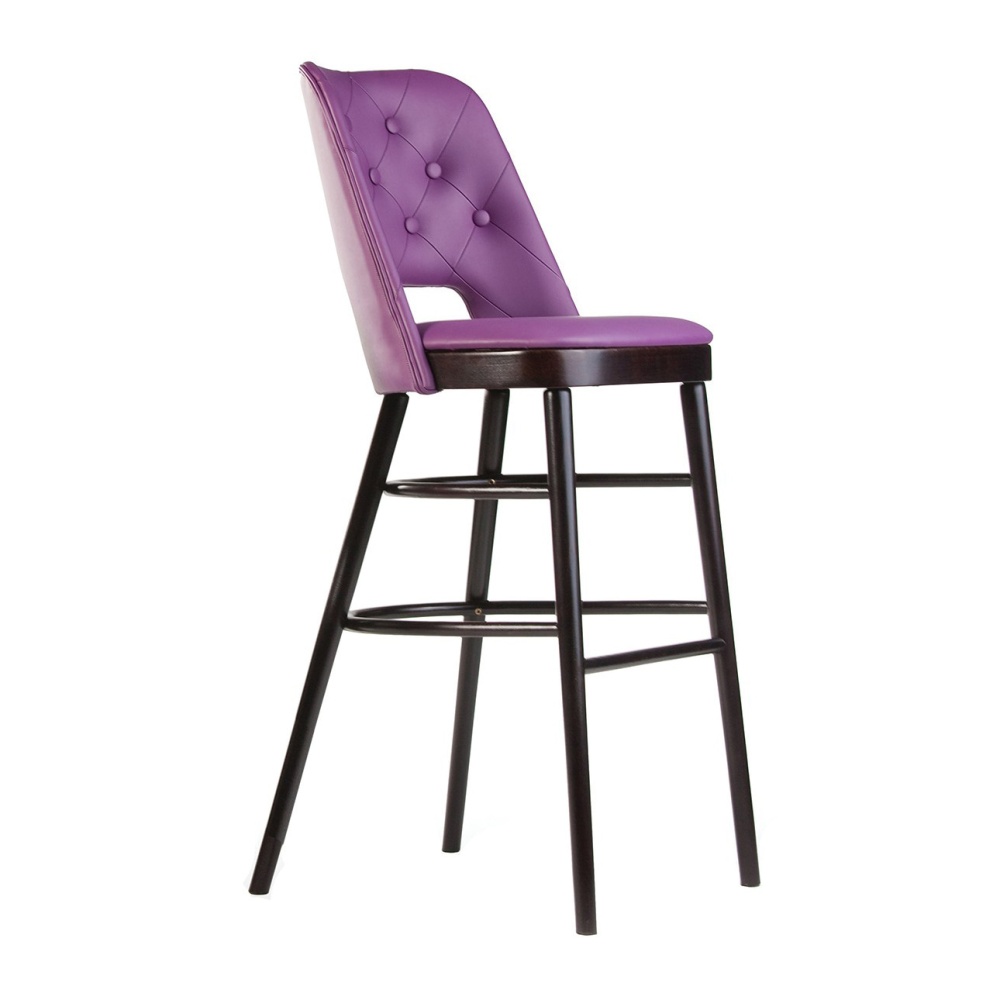 Upholstered wooden bar stool H-0045