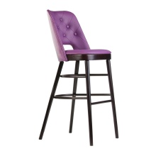 Upholstered wooden bar stool H-0045