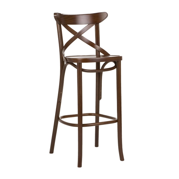 Tabouret de bar bistrot en bois courbé