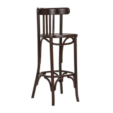 Vertical slat back Irish wooden bar stool H-5170
