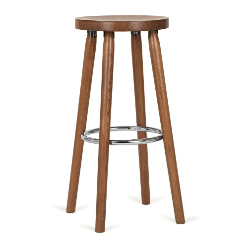 Tabouret de bar rond en bois