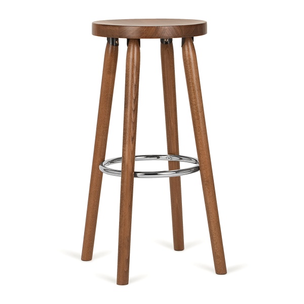 Tabouret de bar rond en bois