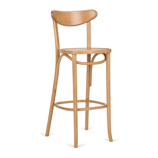 Tabouret de bar bistrot en bois courbé