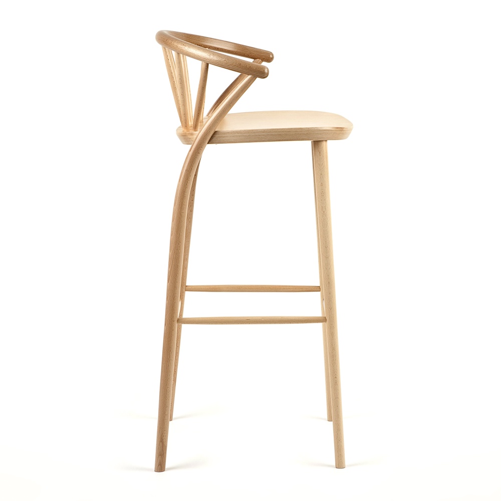 Wooden vertical slat back high stool H-9820 Sudoku