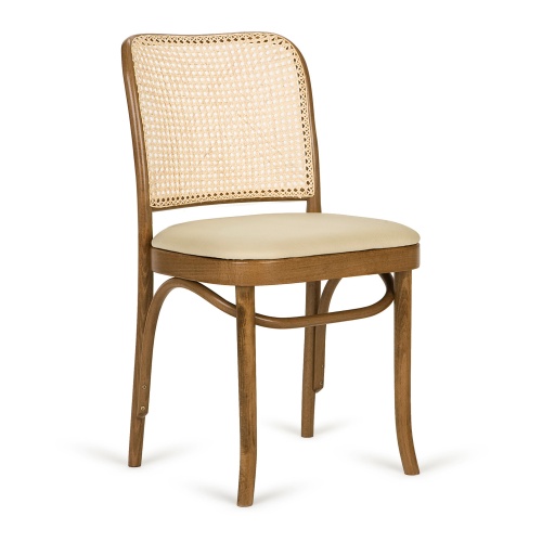 Chaise bistro avec dossier tressé