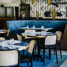 Chaise bistro avec dossier tressé A-8136