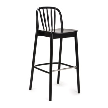Beech wood vertical slat back high stool H-1070 Aldo Beech wood vertical slat back high stool H-1070 Aldo