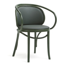 Fauteuil bistrot tapissé en bois courbé B-1895