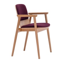 Beech cafe chair with armrests B-4395 PROP