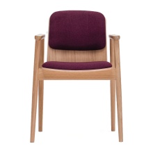 Beech cafe chair with armrests B-4395 PROP