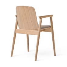 Beech cafe chair with armrests B-4395 PROP