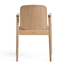 Beech cafe chair with armrests B-4395 PROP