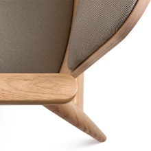 Beech cafe chair with armrests B-4395 PROP
