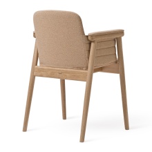 Restaurant upholstered beech chair with armrests B-4398 PROP