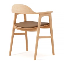 Wooden armchair with upholstered seat B-6220 Heritage
