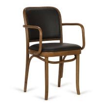 Fauteuil en bois courbé rembourré B-8110