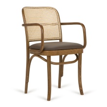 Chaise tressée avec assise rembourrée B-8111
