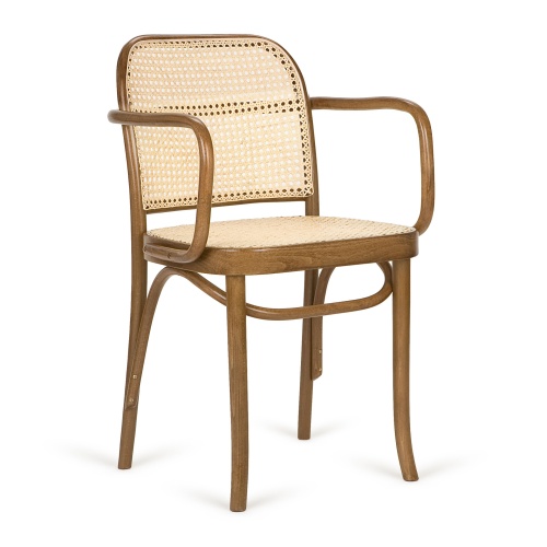 Chaise en bois courbé tressée