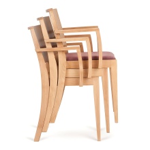 Solid wood chair with armrests B-9231