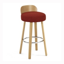 Wooden bar stool with a round seat H-2220 K2