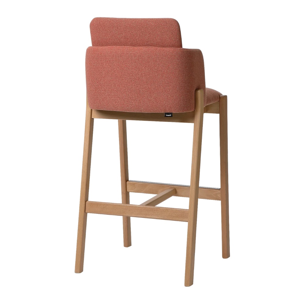 Taburete de bar de madera tapizado H-4060 Note