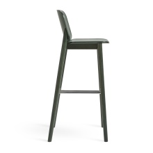 Wooden bar stool with a low back H-4390 PROP