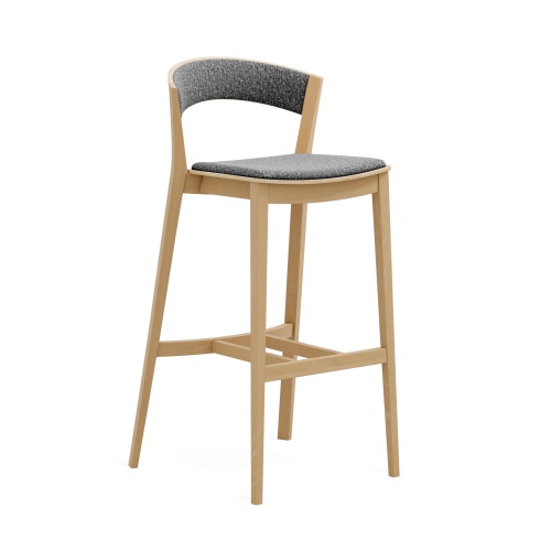 Tabouret de bar en bois tapissé
