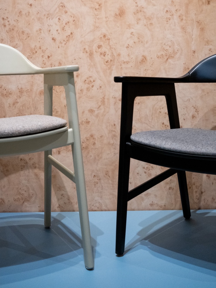 Wooden armchair with upholstered seat B-6220 Heritage