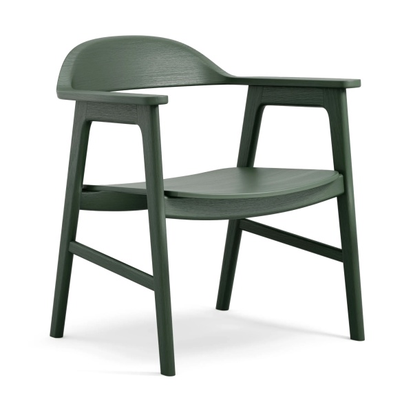 Fauteuil lounge en hêtre rembourré