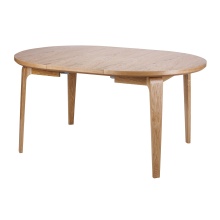 Oak extendable dining table with a round top Argo 110