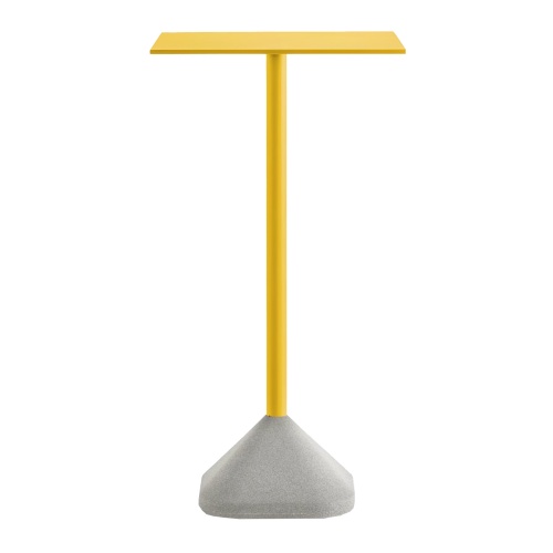 Table haute carrée béton 60–70 cm