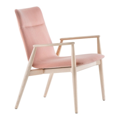 Fauteuil lounge tapissé à dossier haut