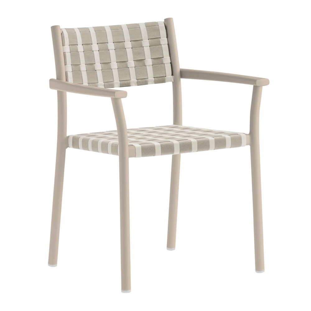 Chaise en aluminium tressée B-3635 Nuova Guinea