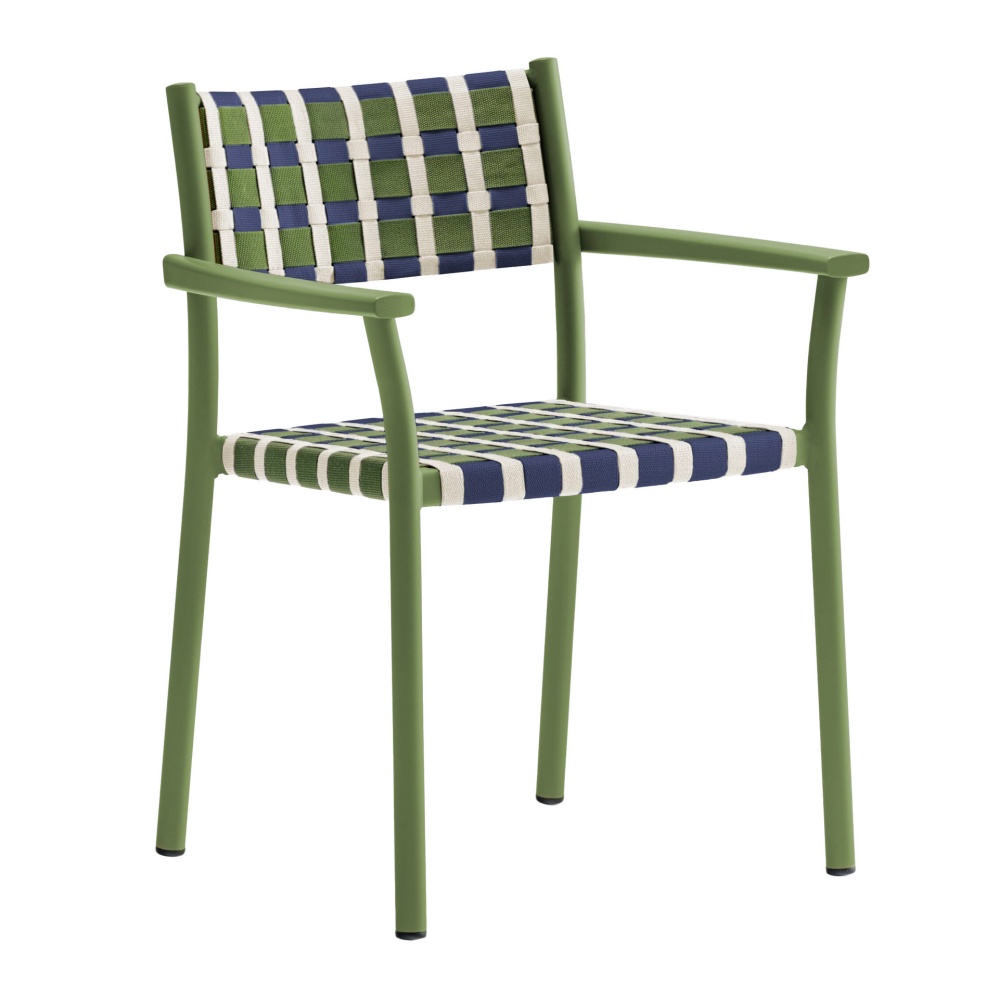 Chaise en aluminium tressée B-3635 Nuova Guinea