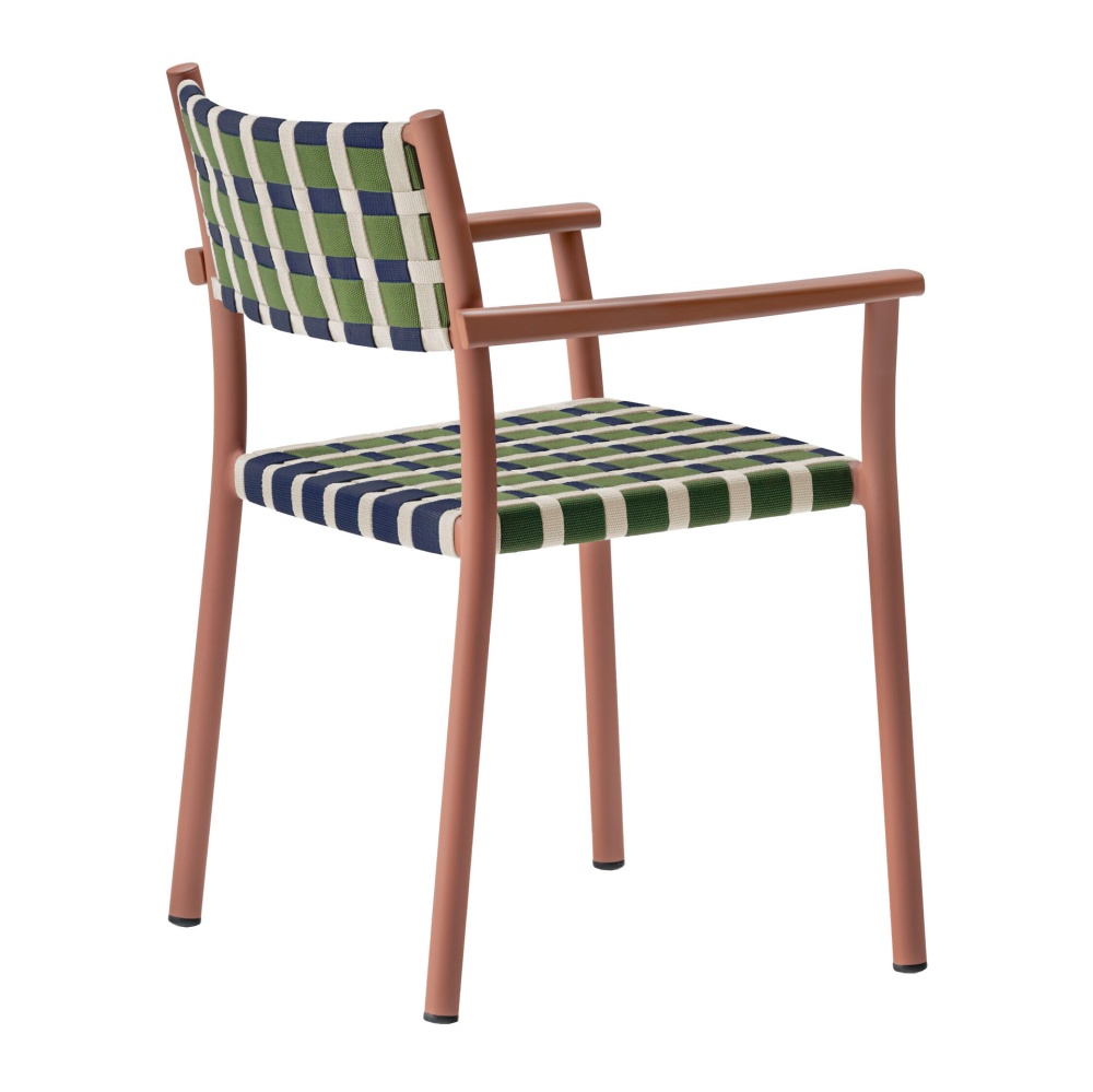 Chaise en aluminium tressée B-3635 Nuova Guinea