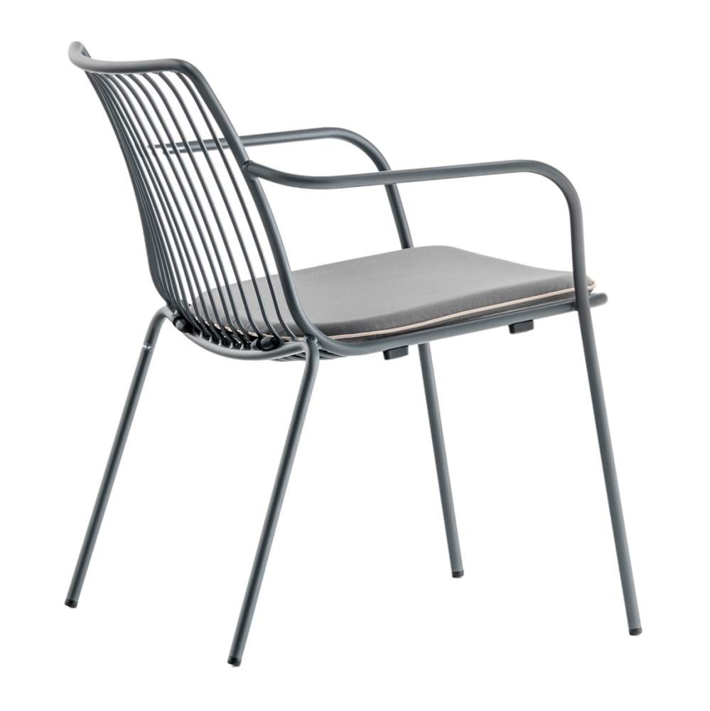 Metal lounge chair with armrests M-3659 Nolita
