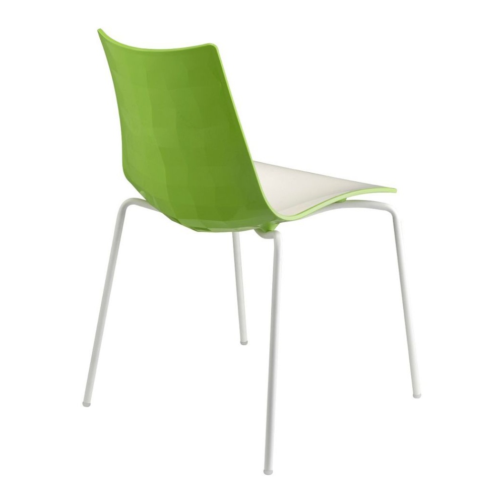 Chaise en plastique et métal A-2272 Zebra Bicolore