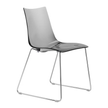 Chaise en plastique à piètement luge A-2274 Zebra Chaise en plastique à piètement luge A-2274 Zebra